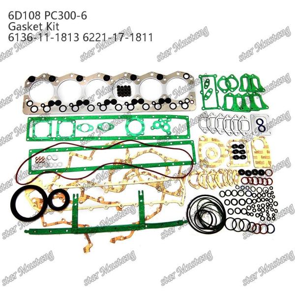 Full Gasket Kit 6D108 PC300-6 6136-11-1813 6221-17-1811 Gasket Set For Komatsu