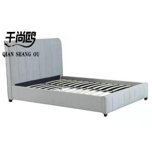 Waterproof Gray Soft Platform Bed Anti Scratch With Styling