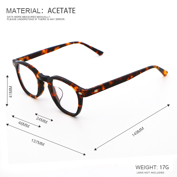 Gray Eco Acetate Glasses Eyeglasses Acetate Model Various Colors Elliptic