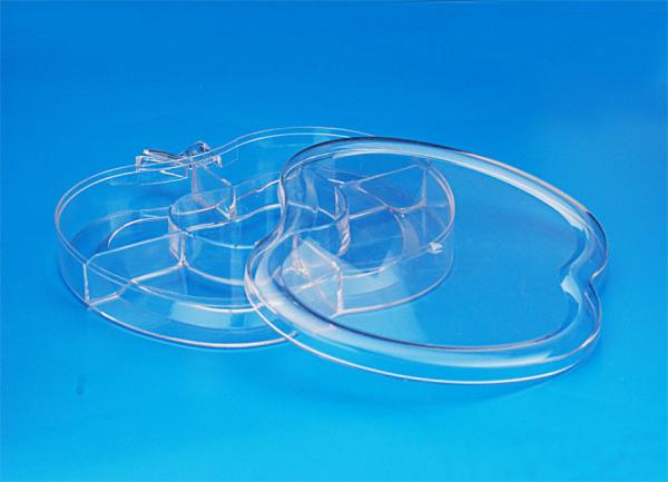 Transparent Round Plastic Food Containers Food Grade PS Material Crown Lid