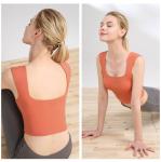 220g Womens Yoga Tank Top Flatlock Stitching Exercise Bra For Ladies