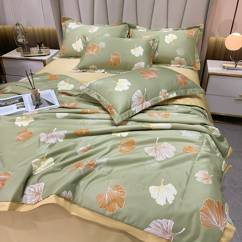 Luxury Princess Washed Silk Bedding Set 4 Pcs Filled with Soft and Breathable Bed Sheet