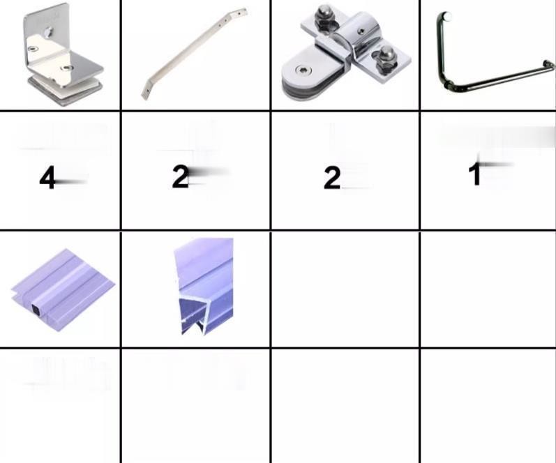Surface Smooth Shower Glass Hardware Easy Installation Shower Door Fittings