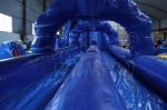Long Commercial Inflatable Water Slides , Blue Crush Double Lane Water Slide