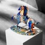 Vintage Home and Wall Decoration Modern Art Antique Style Galloping Horse Resin