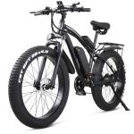 26" Wheel Size Electric Full Suspension Fat Bike with 21 Speed Gears and LCD