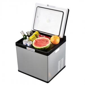 China 28L Portable Car Cooler Fridge With Trolley Handle And Anti - Vibration Design on sale