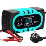 Car 12V 10A LCD Display Smart Battery Charger with Short Circuit Protection and