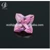 Clovers shape / Pink color / synthetic colored cz gemstone for sale
