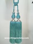 Fashion custom long tassel fringe trimming for curtain attractive tieback