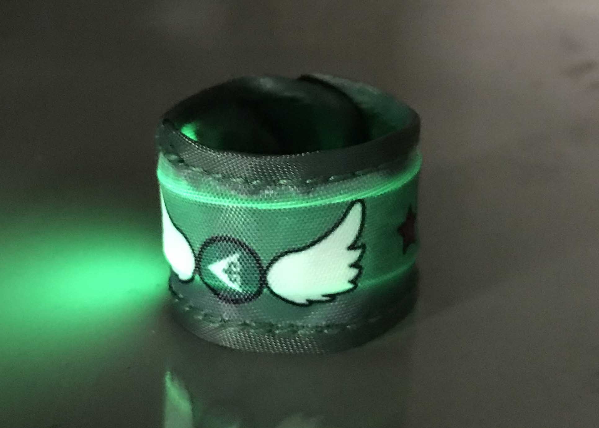 Flurouent Yellow / Orange LED Pet Collar Light Safety For Doggie In Night