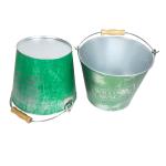 0.25mm Metal Tin Cans Wine Bucket 5L Oval Metal Bucket With Handle