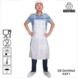 Wholesale Nonwoven SPP Pe White Disposable Protective Apron For Basic Industry Power from china suppliers