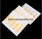Plastic Disposable Tattoo Needle Tips , Flat / Round Open Tattoo Tip Set Yellow