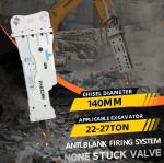 Hydraulic Rock Breaker Hydraulic Demolition Hammer Chisel 140 mm Rock Hammer