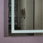 Hotel Wall Decor Touch Sensor LED Mirror with Modern Luxury Design W36"xH36"/W48