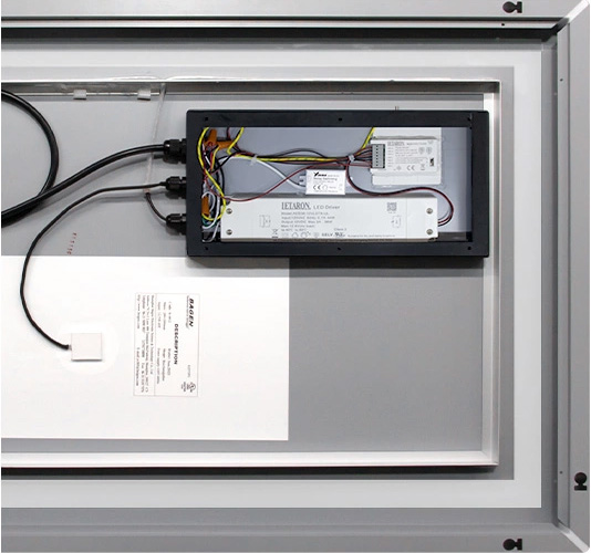 Customized LED Illuminated Mirror Cabinet 3mm Lighted Mirror Medicine Cabinet 3000K