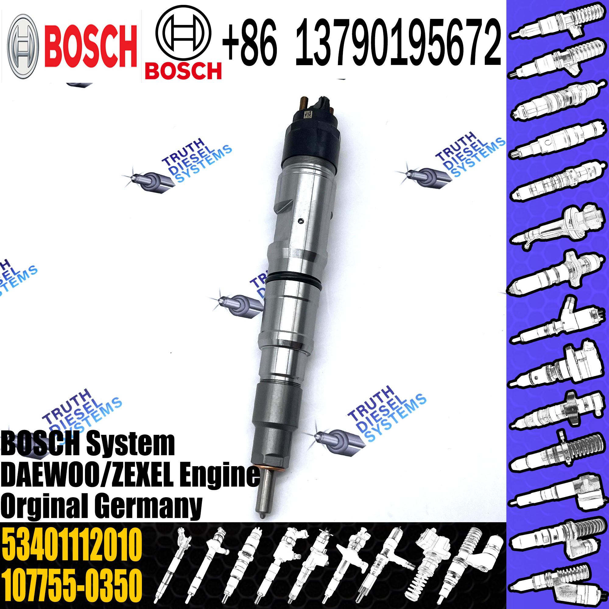 High Quality New Diesel Fuel Injector 0445120178 Common Rail Injection Nozzle 53401112010