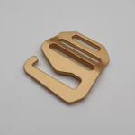 Luggage Plastic Tri Glide Buckle 38.8mm*33.2mm Gold Slide Buckle