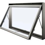 Black Household Double Glazed Aluminum Alloy Awning Windows For Residential