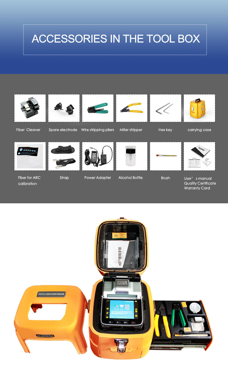 Automatic Fusion Splicing Machine , 7800Ah Fiber Optic Fusion Splicer