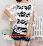 Crocheted, loose Crochet knitted blouse wears batwing hollow pullover sweaters