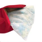 Orthopedic Support Nest shape Washable Dog Bed red Cozy Plush