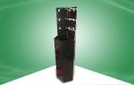 Black Hexagon Cardboard Dump Bins Plastic Hooks Retail Dump Bins