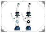 Gold Fume Recycler Water Bong 14 Inches Height Heady With Hole Percolator