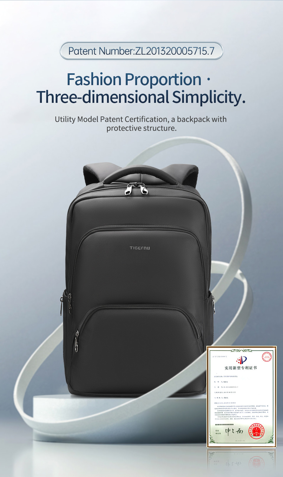 Tigernu High Quality Waterproof Leisure Student School 15.6inch Laptop Bag Backpack For Men