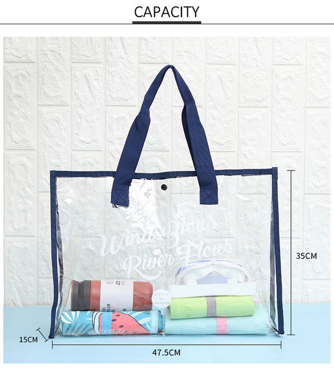 Digital Printing Waterproof Clear Crossbody PVC Beach Bag