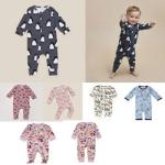 Good Quality Custom 100% Organic Cotton Baby Footie zipper Onesie Jumpsuit Low