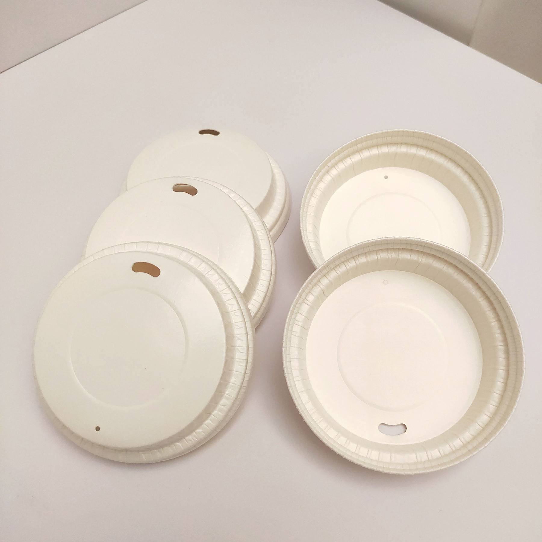 Custom Disposable Paper Bowl Round Salad Cover Takeaway Soup Bucket Lid