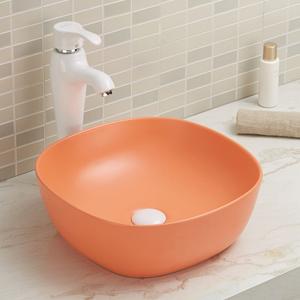 Wholesale 19x19 12x12 Round Drop In Bathroom Sink Basin Rustic Orange Red White Grey from china suppliers
