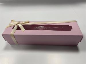 China Magnetic 6 Macaron Box Pink Luxury Macaron Packaging Floral Design on sale