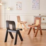 Hotel Restaurant Nordic Wooden Dining Chair with Nitrolacquer Finish and Rubber