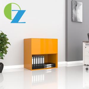 Wholesale 5MM Edge Open Shelf Steel Office Cupboard White Stain 2 Tier Cabinet bottom open from china suppliers