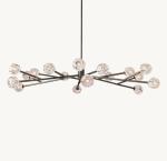 Nickel Crystal Brass Ceiling Chandelier Hardwired Installation