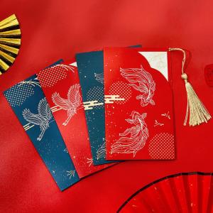 Wholesale Red Art Paper Laser Cut Wedding Cards With Ribbon Printing Logo from china suppliers