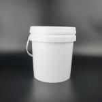 1 Gallon White Round Plastic Bucket Chemical / Food Grade With Lids