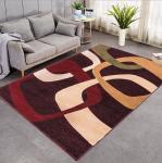 Irregular Geometric Pattern and Circle Living Room, Bedroom Living Room Floor
