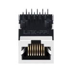 LPJG0801DNL 100/1000 Base-T Tab Down Without Led 1 Port Magnetic RJ45 Connector