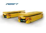 rail guided heavy duty plant trailer with scissor hydraulic lifting rail