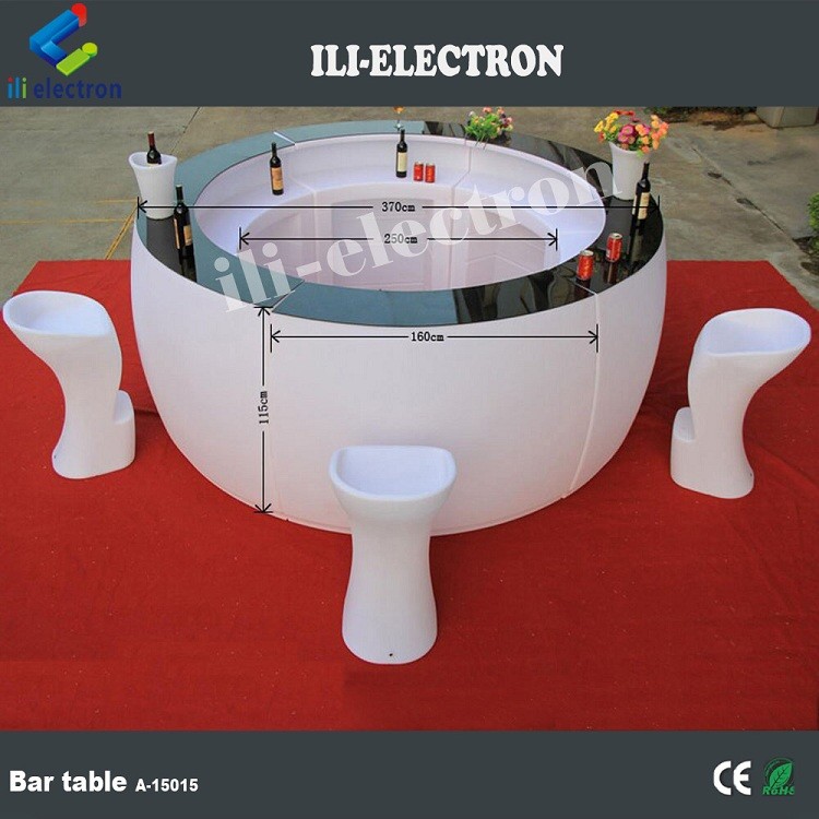 PE Material LED Coffee Table LED Furniture LED Bar Furniture