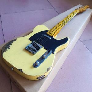 Wholesale Custom Cream Color Handed Relic TELE Electric Guitar Customized Logo is Available from china suppliers