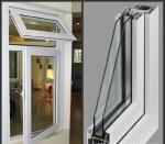 900x900mm Single Glazed Top Hung Awning Window UPVC Profile PVC Awning Glass