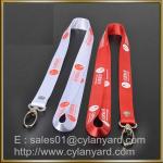 Pink Nylon lanyard for ID badge holder, nylon neck ribbon with detachable buckle