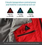 Machine Washable Rechargeable Men Women 4 Heating Zones Electric Hooded Winter