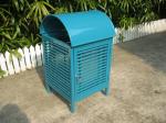 Sustainable Wrought Iron Garbage Bins , Surface Mounted Outdoor Trash Bin