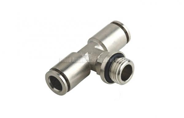 Quality Stainless Steel Branch Tee Pneumatic Tube Fittings,Quick Push-in Fitting for sale